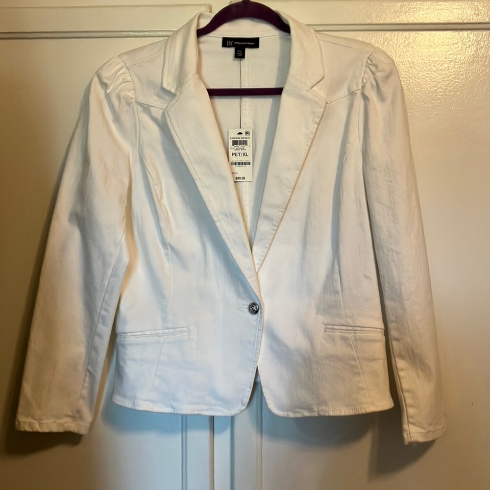 Inc international concepts white denim jacket size XL Petite